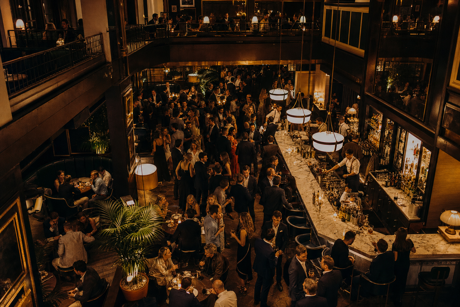 Members connecting in an intimate lounge setting.